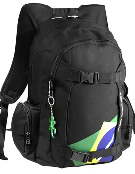 Mochila Casual Preta Porta Skate Notebook Yes Brasil