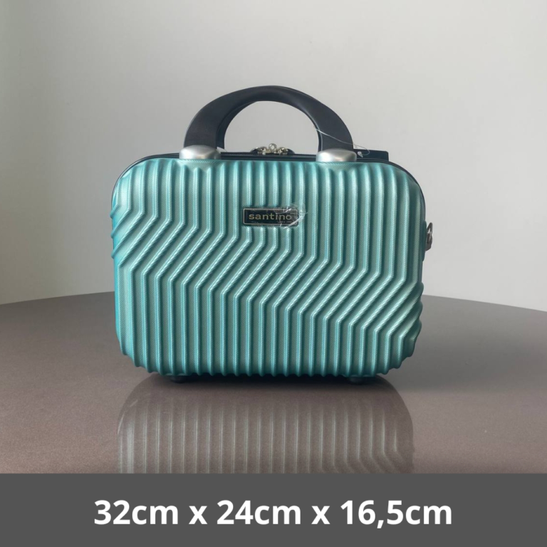 Frasqueira Pequena Fibra ABS com Alca Santino – Verde saf7003p19