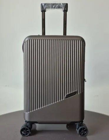 Mala Pequena Fibra 20 Polegadas Marrom Grandbag bag6797