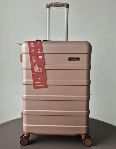 Mala Média Expansor Fibra 24 pol Grandbag Rose
