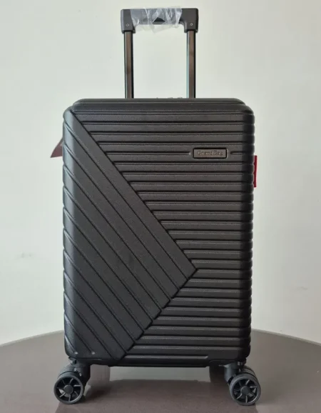 Mala Pequena Expansor Fibra 20 Polegadas Preta Grandbag
