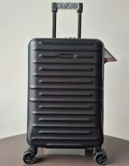 Mala Pequena Expansor Fibra 20 Polegadas Preta Grandbag
